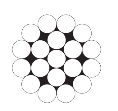 1×19 wire rope cross-section