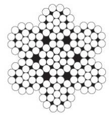 7×19 wire rope cross-section