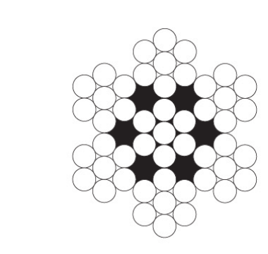 7×7 wire rope cross-section