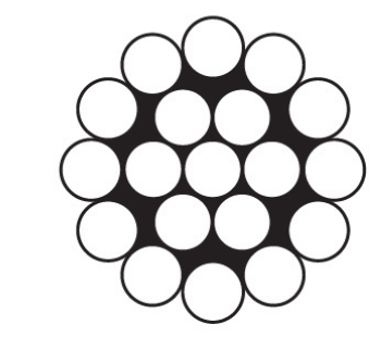 1×19 wire rope cross-section