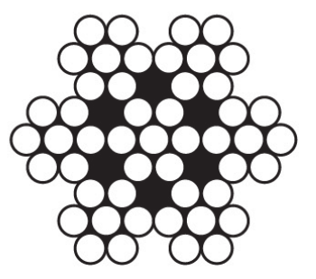 7×7 wire rope cross-section
